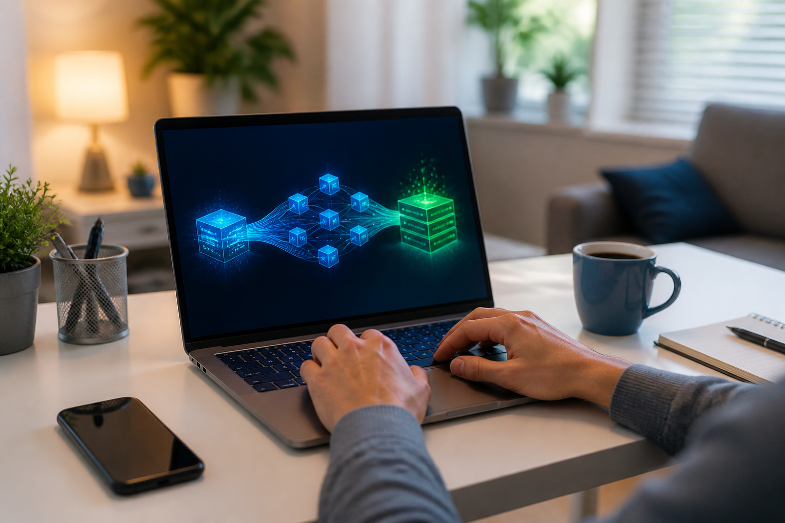 Gestion de donnees numeriques lumineuses