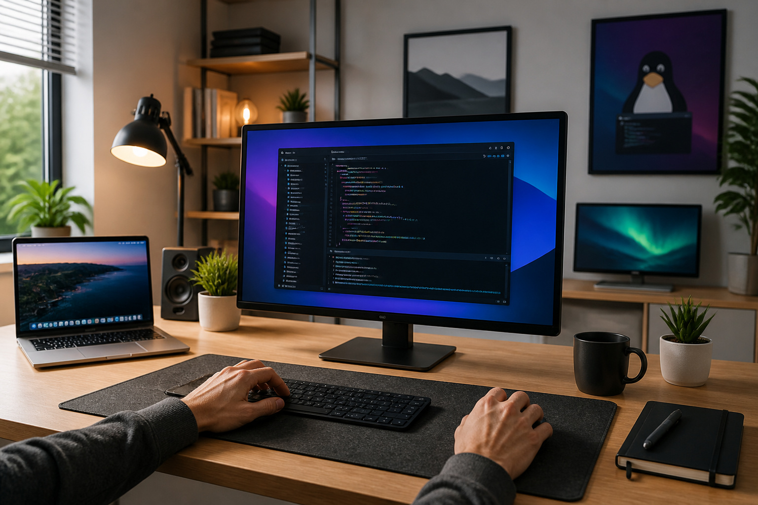 Espace de travail moderne pour le codage