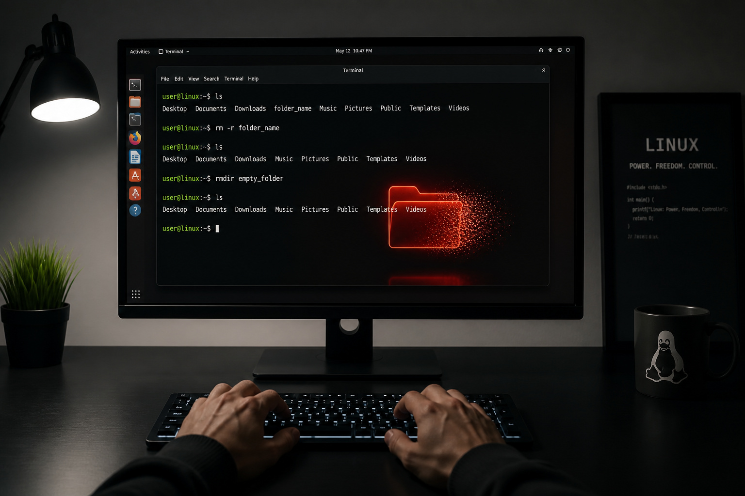 Suppression de dossiers sur linux